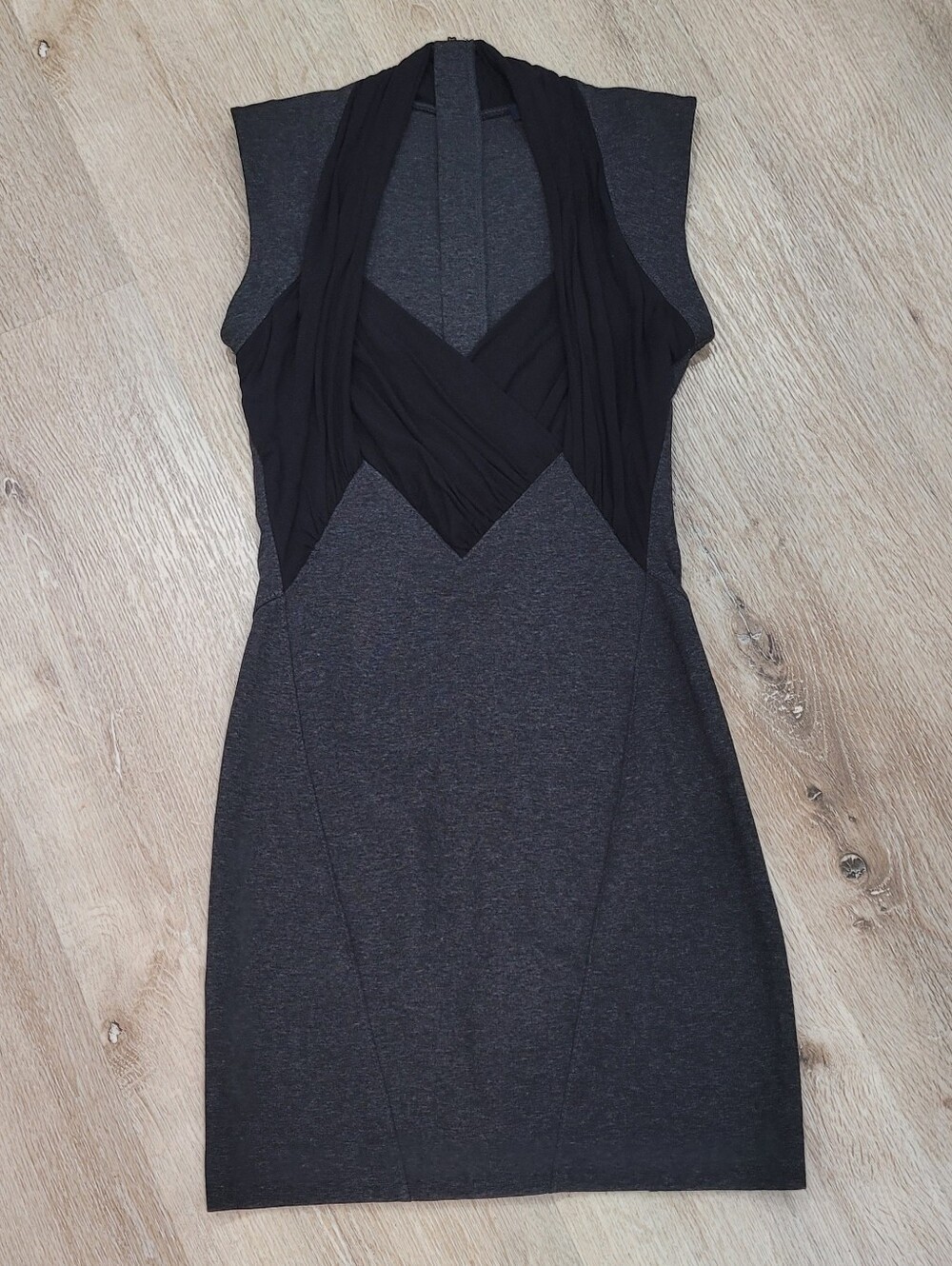 French Connection Black & Charcoal Sleeveless Bodycon Dress